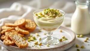 Mousse al pistacchio in bicchierini: pronta in poco tempo, senza forno