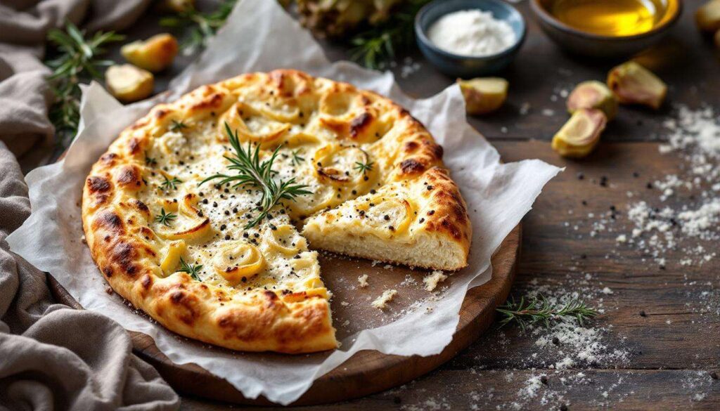 SCHIACCIATA CARCIOFI e PARMIGIANO Croccante e dorata