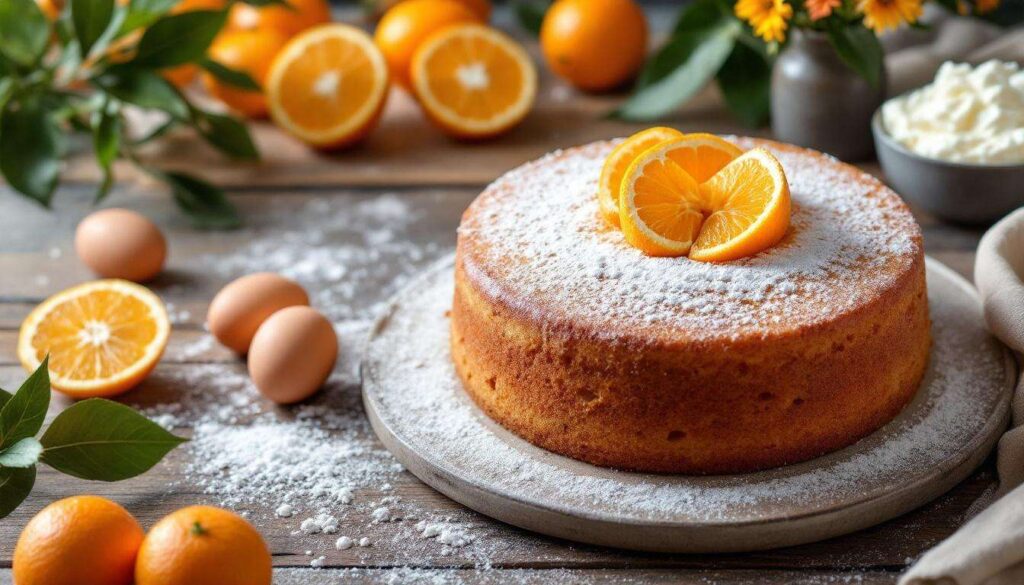 Torta morbida all'arancia per colazione senza burro e con ricotta