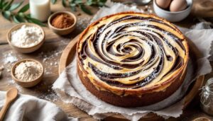 Torta variegata al cacao senza uova, golosa e leggera allo stesso tempo, a colazione la potranno apprezzare tutti