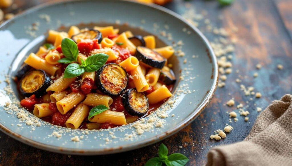 Pasta 'ncasciata siciliana: rigatoni al forno con sugo, melanzane e caciocavallo